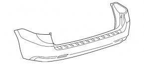 Бампер задній голий Toyota Sienna 11-20 L, LE, XLE