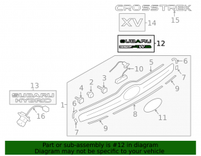Эмблема задняя AWD Subaru XV Crosstrek 13-17