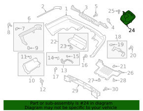 Насадка глушителя правая Land Rover Range Rover 13-19 хром
