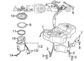 Крышка заливной горловины бензобака VW Passat b7 12-13 USA тип 2