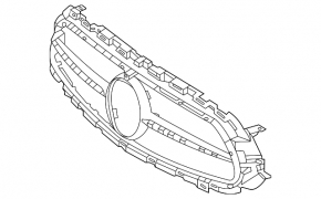Накладка радіаторної решітки grill Mercedes W213 E 350/450 21-23