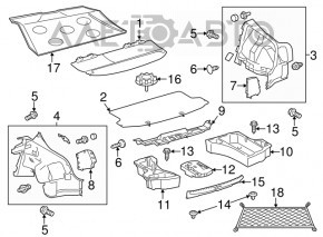 Крепление запасного колеса Toyota Prius V 12-17
