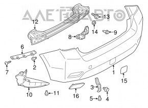 Крепление заднего бампера правое Subaru Impreza 5d 17-23