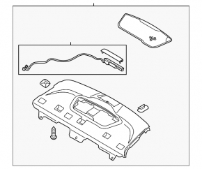 Полка задняя Hyundai Sonata 11-15 черный, hybrid, под сабвуфер, со стоп сигналом, царапины