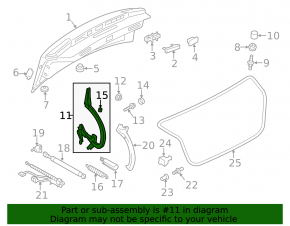 Петля крышки багажника левая Audi A6 C7 12-18