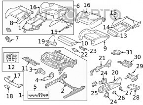 Накладка боковая пассажирского сидения правая Audi A4 B9 17-25 бежевая, царапины