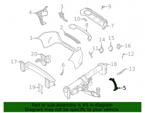 Кронштейн заднего бампера правый Mercedes W167 GLE 350 450 20-26 AMG pkg