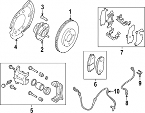 Суппорт в сборе передний правый Nissan Sentra 13-19 1.8