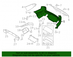Бампер задній голий Land Rover Range Rover Sport 14-17