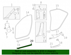 Накладка порога внешняя передняя левая Toyota Camry v70 18-24 черн, царапины
