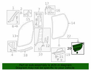Накладка порога задняя левая задняя Toyota Sequoia 08-16 черн