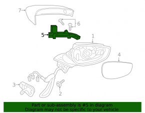 Поворотник зеркала левый Mazda 3 19-26