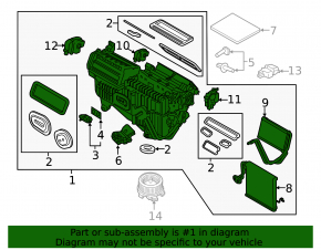 Корпус печки голый Ford Edge 15-23