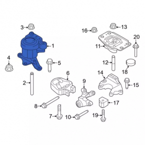 Подушка двигателя правая Ford Fusion mk5 13-16 2.0Т