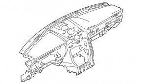 Торпедо передняя панель без AIRBAG Ford Mustang mk6 15-20
