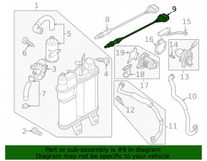 Лямбда-зонд второй VW Passat b8 16-19 USA 1.8T, 2.0T