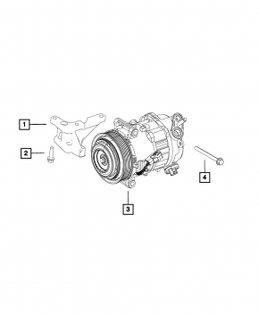 Кронштейн компрессора Jeep Cherokee KL 14-23 2.4
