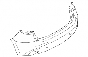 Бампер задний голый Mazda 3 14-16 BM 5d