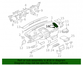 Воздуховод левый Mitsubishi Galant 04-06