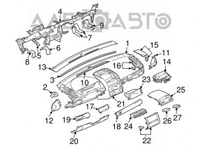 Воздуховод левый Mitsubishi Galant 04-06