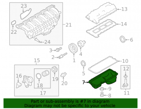 Поддон масляный BMW X5 F15 14-18 N55B30B 3.0T