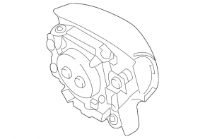 Подушка безопасности airbag в руль водительская Toyota Prius 20 04-06 черн