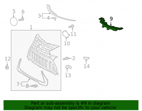 Накладка решетки радиатора grill Lexus UX200 UX250h UX300h 19-26 F-SPORT