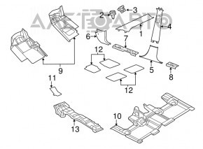 Комплект ковриков салона ткань Jeep Grand Cherokee WK2 11-16 черный