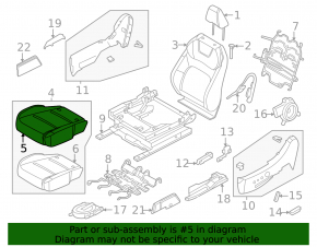 Водительское сидение Nissan Ariya 23-26 с airbag, электрическое, подогрев, кожзам черный