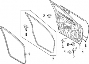 Двері голі передні ліві Mazda CX-90 24-26