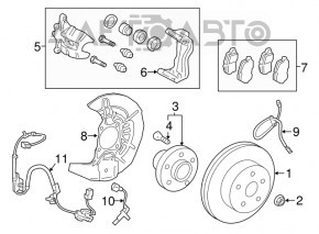 Ступица передняя левая Lexus RX350 RX450h 16-22