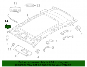 Плафон освещения передний левый BMW 7 G12 16-19