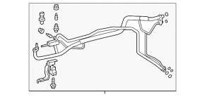 Трубка кондиционера печка-конденсер Toyota Sienna 11-16 двойная 3.5