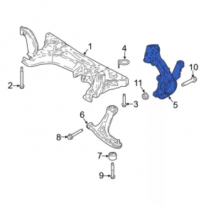 Цапфа со ступицей передняя левая Ford Ecosport 18-22 FWD