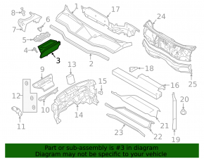 Воздухоприемник печки Audi E-Tron 19-23
