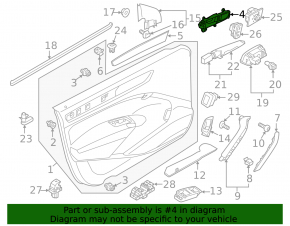 Ручка двери внутренняя передняя левая VW Passat 20-22