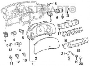 Управление зеркалами Lexus CT200h 11-17 без автоскладывания, тип 2