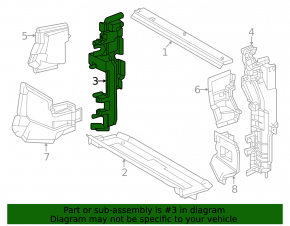 Дефлектор радіатора правий Lexus RX350 RX500h 23-25 JP built