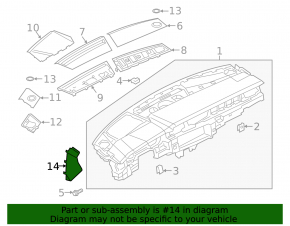 Накладка передней панели боковая левая Audi A6 C8 19-24 черная