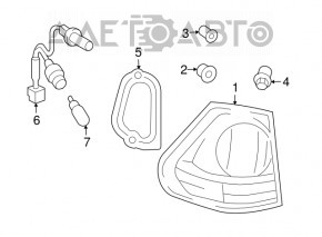 Фонарь внешний крыло правый Lexus RX350 RX400h 06-07