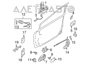 Петля двери нижняя передняя правая Mazda CX-7 06-12