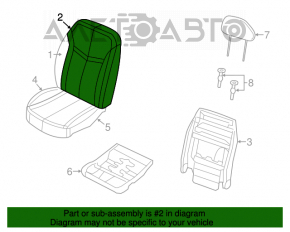 Водительское сидение Chrysler 200 11-14 без airbag, кожа черн