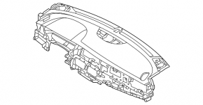 Торпедо передняя панель без AIRBAG Kia Niro 20-22 черная