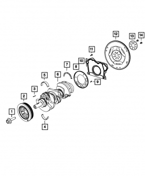Коленвал Jeep Cherokee KL 14-22 3.2