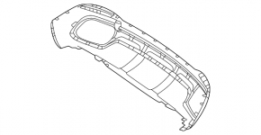 Губа заднього бампера Mercedes X167 GLS 450580 24-26 AMG pkg, без фаркопа