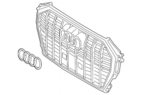 Решетка радиатора grill верхняя Audi Q3 19-25