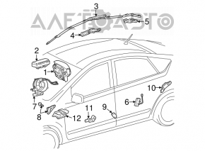 Датчик подушки безопасности передний правый Toyota Prius 20 04-09