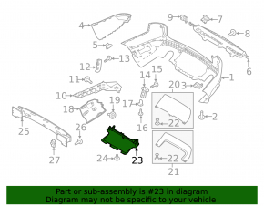 Заглушка заднього бампера Land Rover Range Rover Sport 13-22 під фаркоп