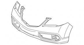 Бампер передний голый Acura RDX 13-18 With park sensr