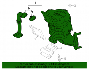 Выпускной коллектор с катализатором Hyundai Tucson 22-24 2.5 без трубки клапана ЕГР